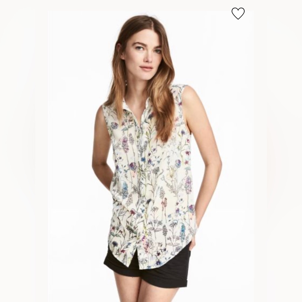 H&M sleeveless floral top